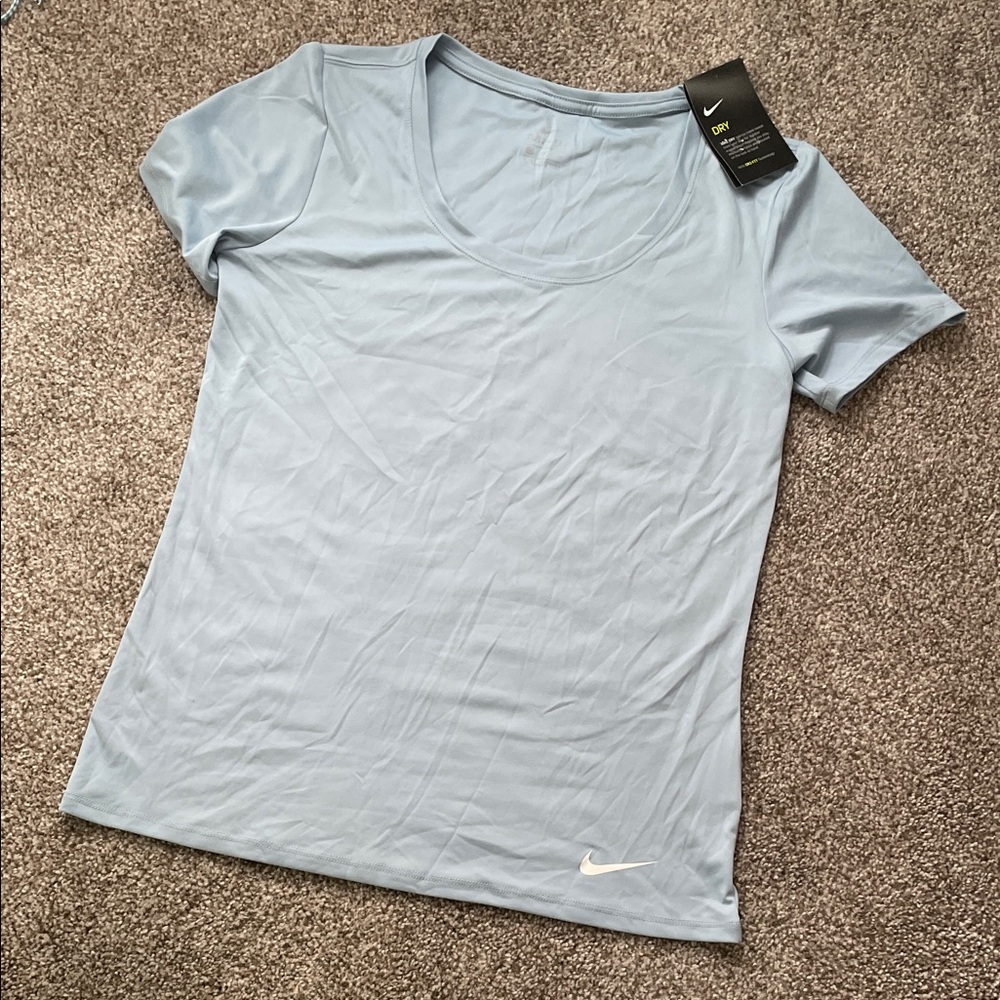 Nike Women's Small Training Dusty Blue Dri Fit Tee